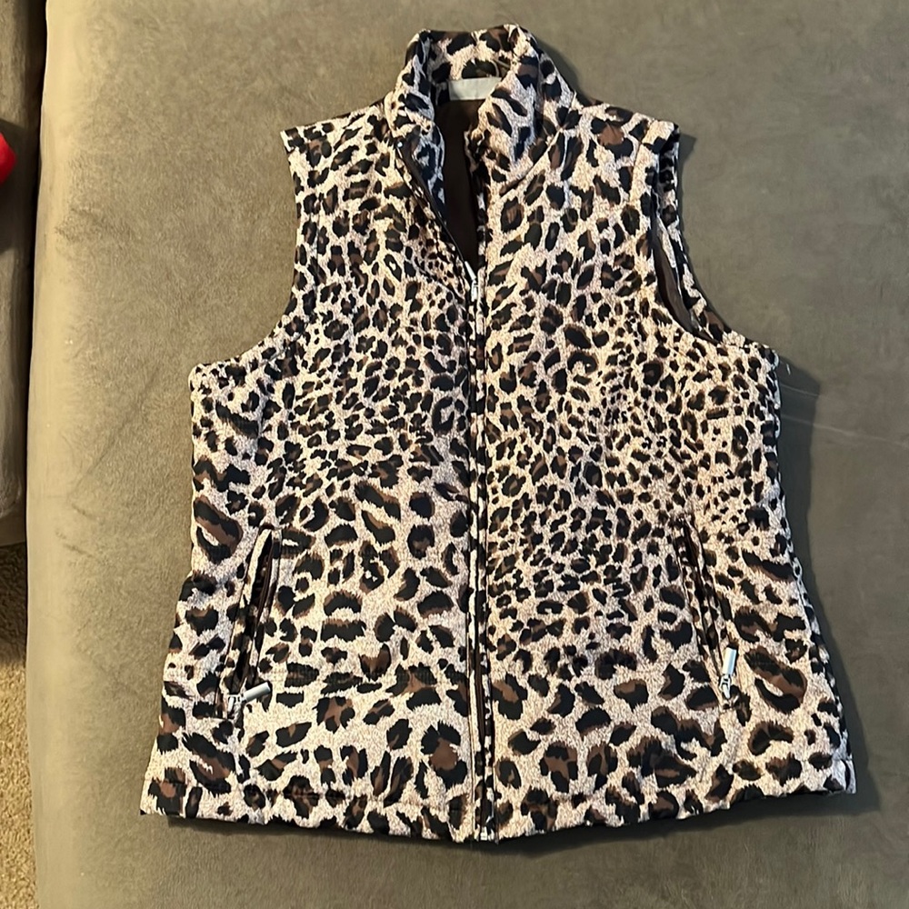 Cheetah print vest
